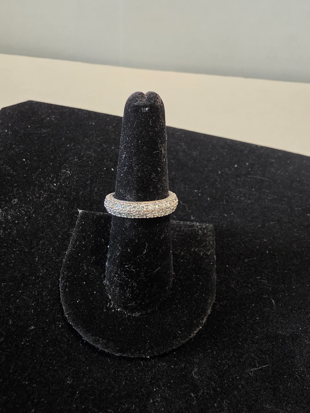 Pavé Crystal Eternity Band - Silver
